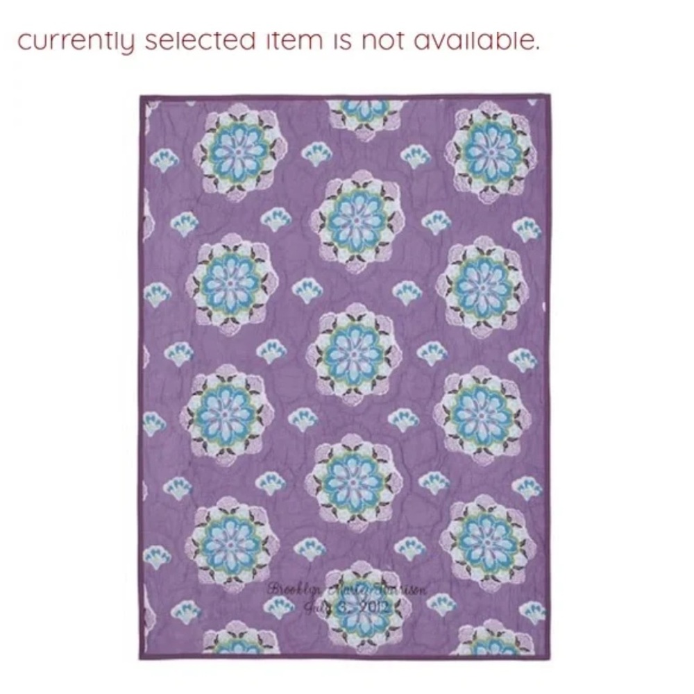 Pottery Barn Brooklyn Baby Floral‎ Blanket